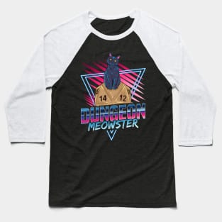 Dungeon Meowster Tabletop Gamer Baseball T-Shirt